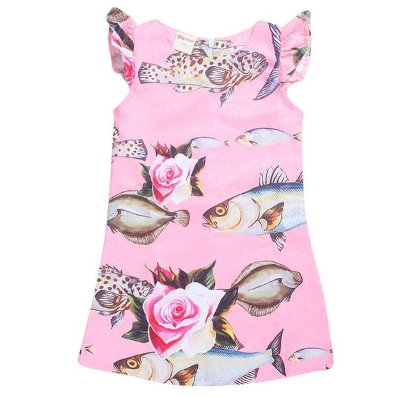 Pink fish fishing dress - Picture 2 of 2